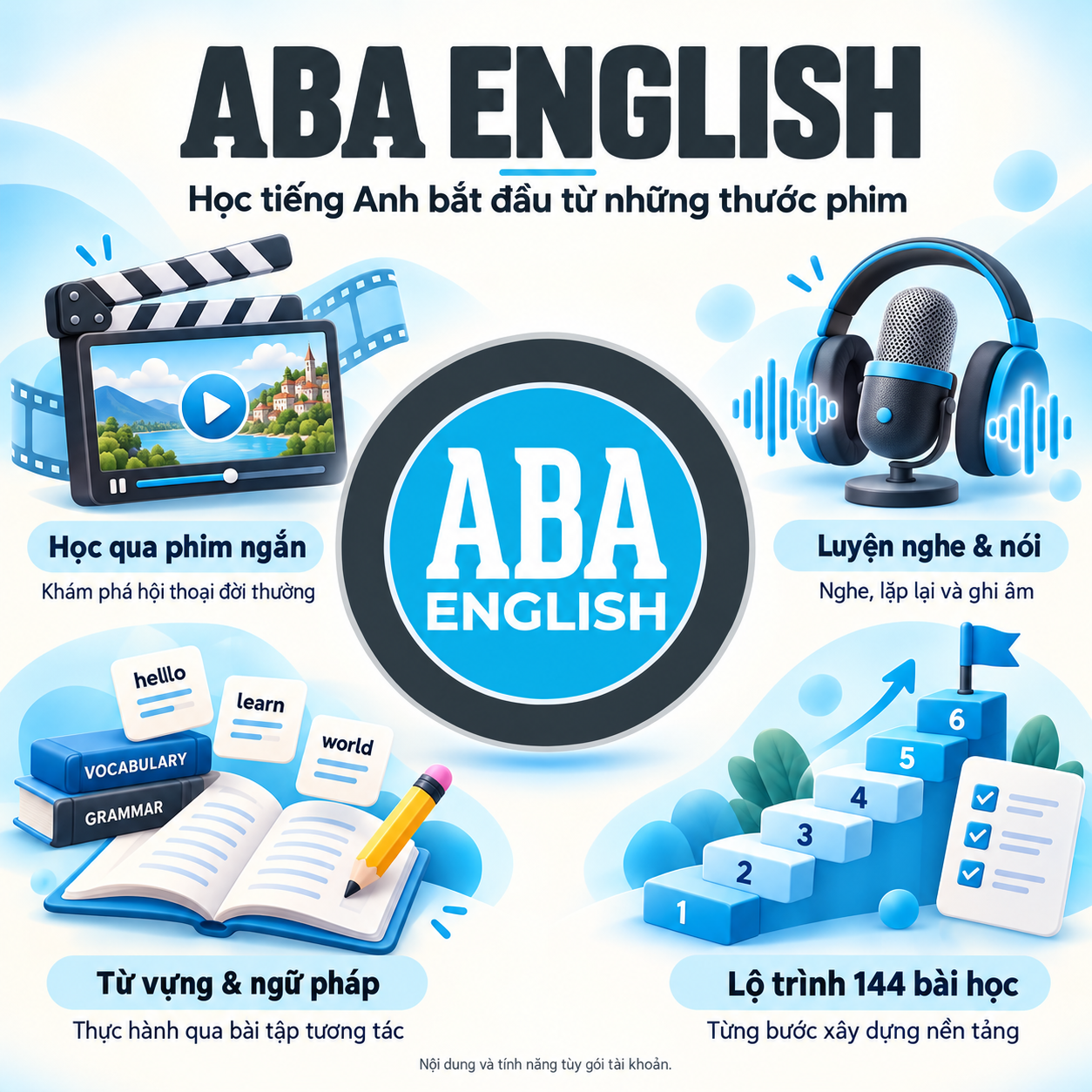 Tài Khoản ABA English 1 năm